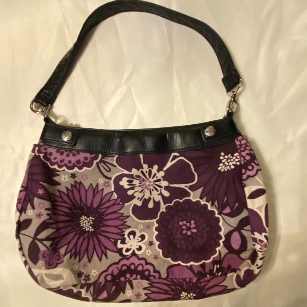 Thirty-one Handbag Purple & White Floral